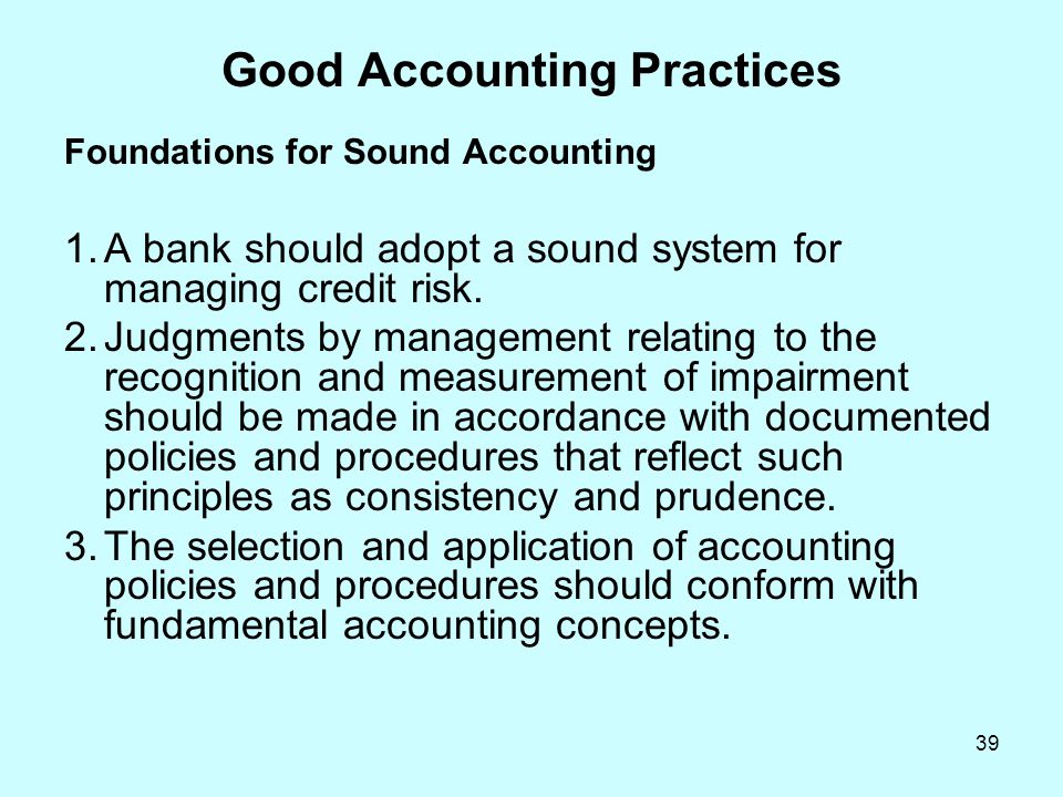 Basic Accounting Practices & Procedures